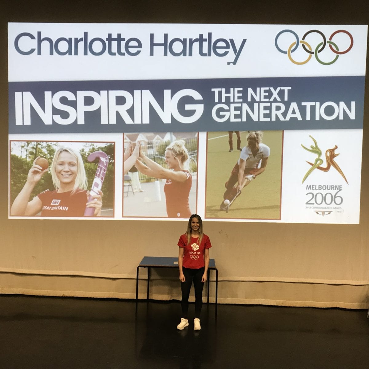 accrington and rossendale college hocky star visits college